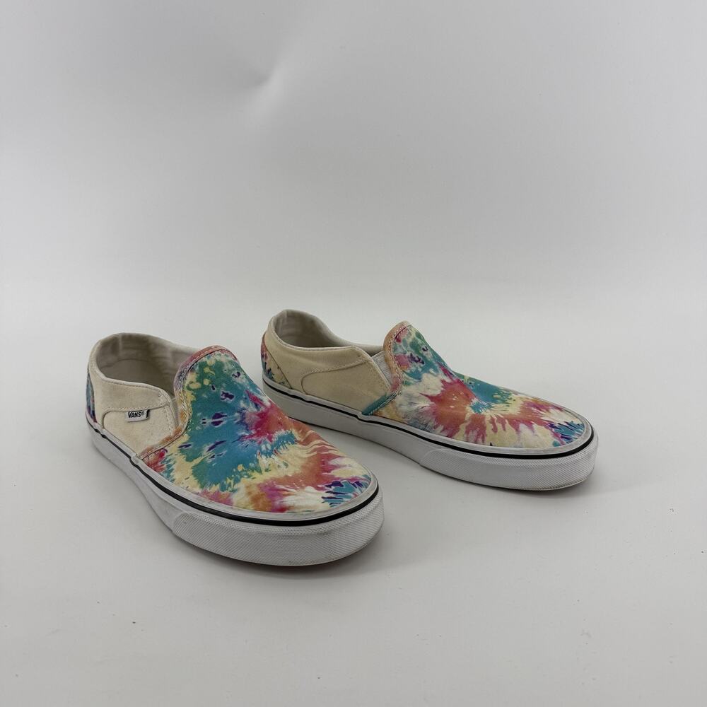 Vans Shoes Womens Size 8.5 Multicolor Tie Dye Slip On Retro Boho Hippie Eclectic